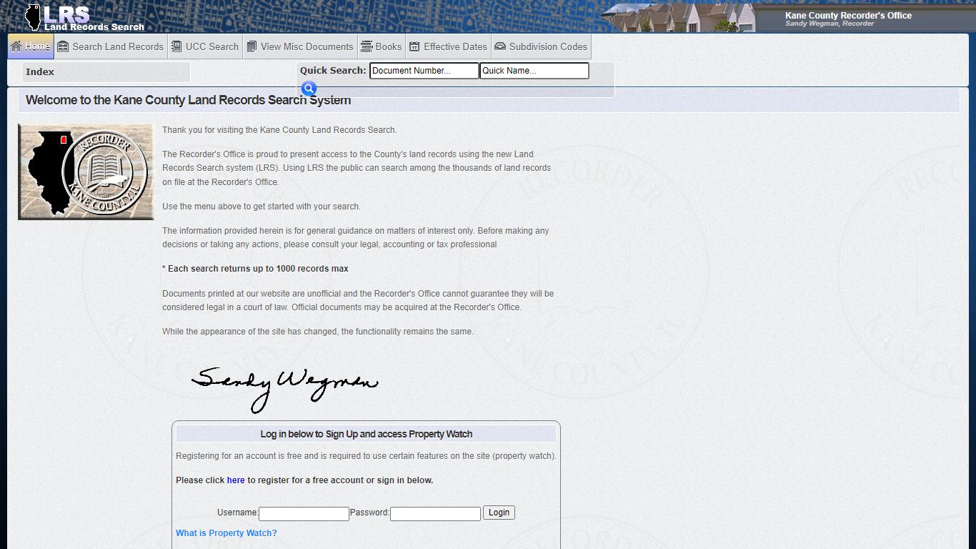 Land Records Search - Kane County