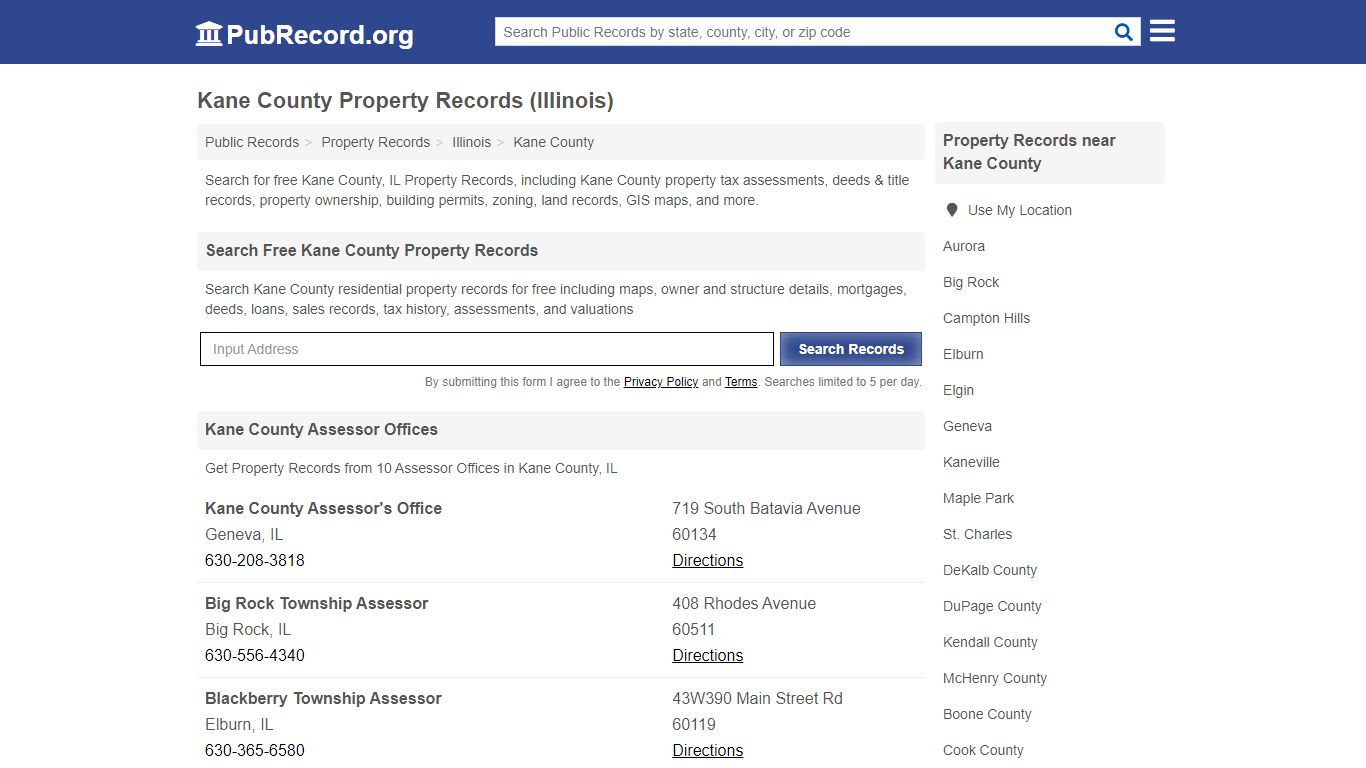 Free Kane County Property Records (Illinois Property Records)